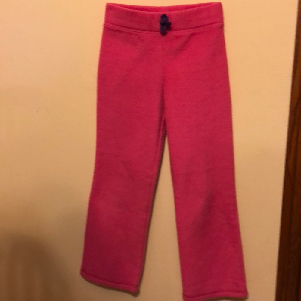 Pink Sweatpants With purple bow